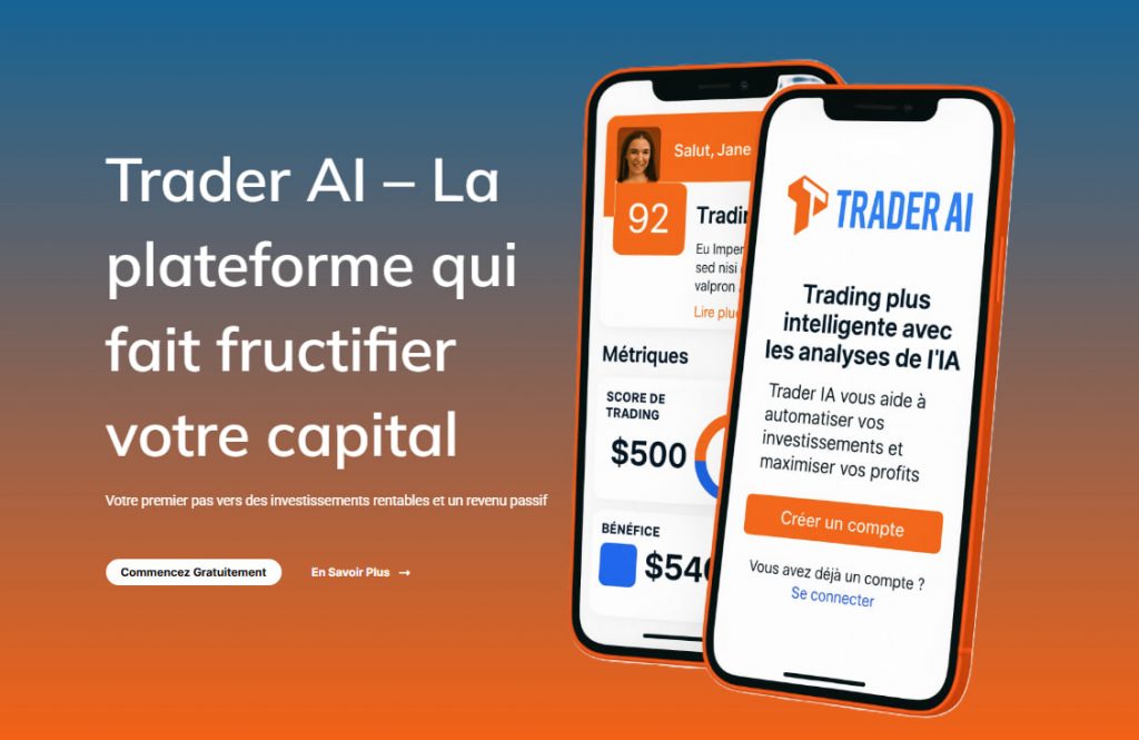 Trader AI site demo Trader AI site demo